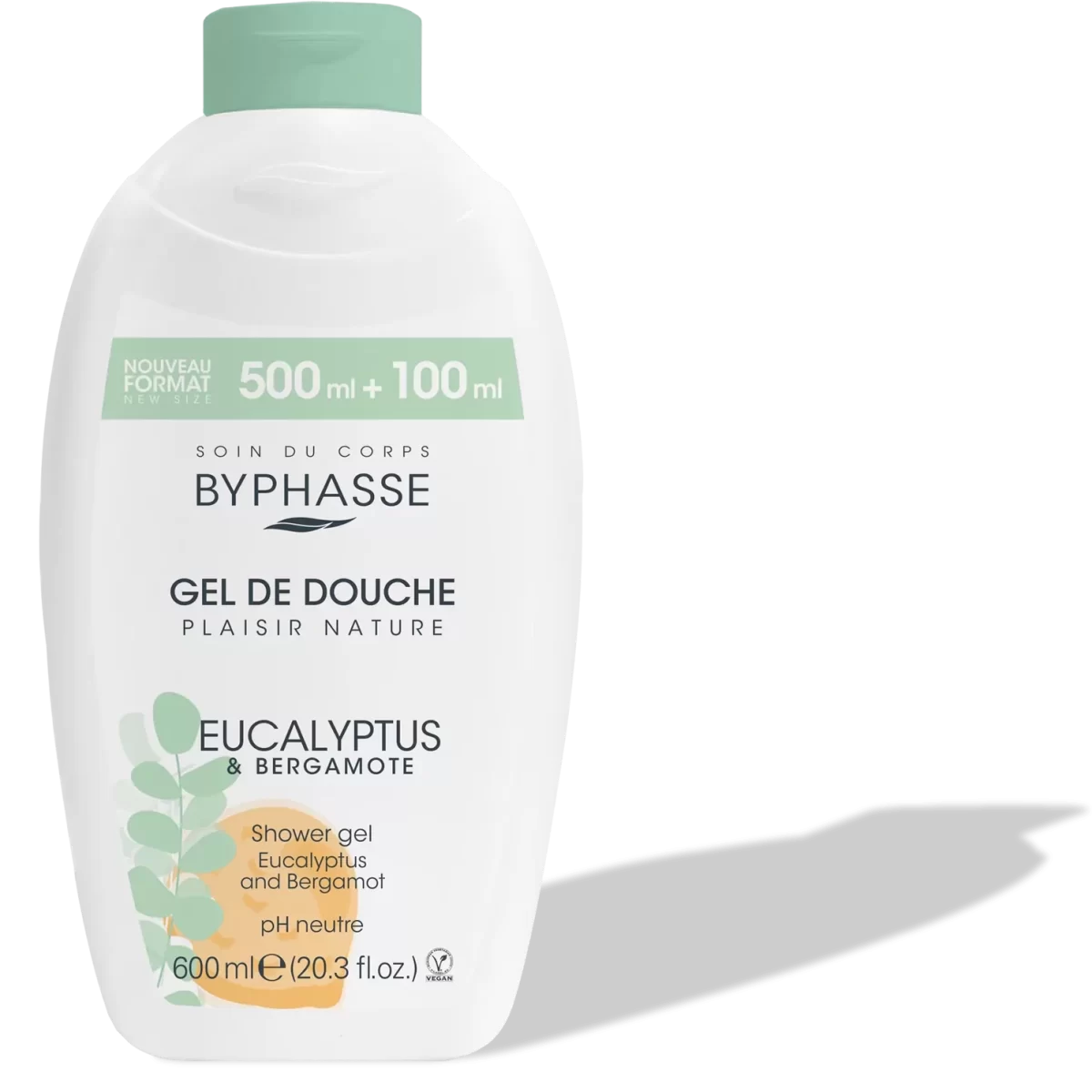 Gel de douche - Eucalyptus et bergamote - 600 ml