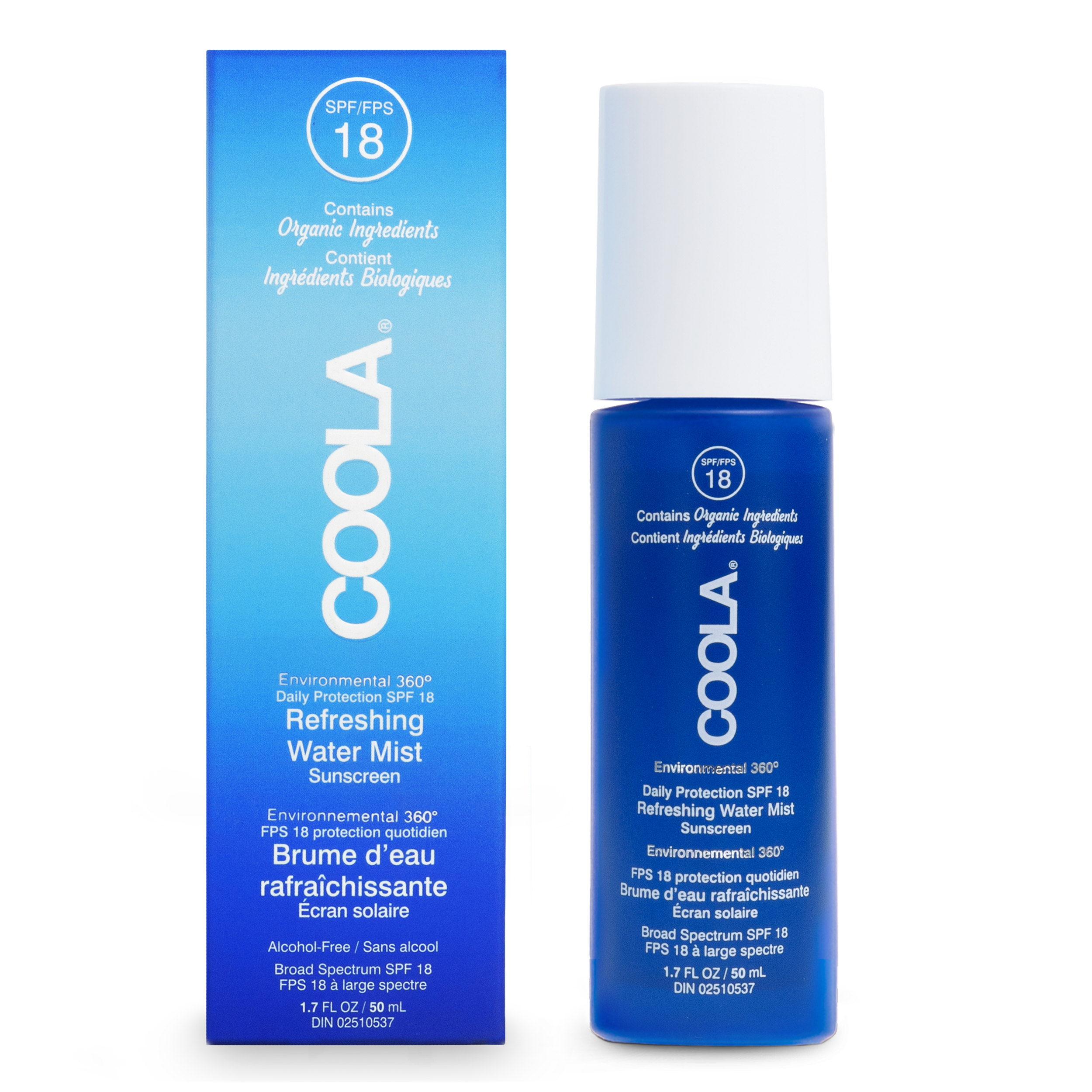 Spectre complet 360º - Brume d'eau solaire rafraîchissante - Visage FPS 18 - 50 ml